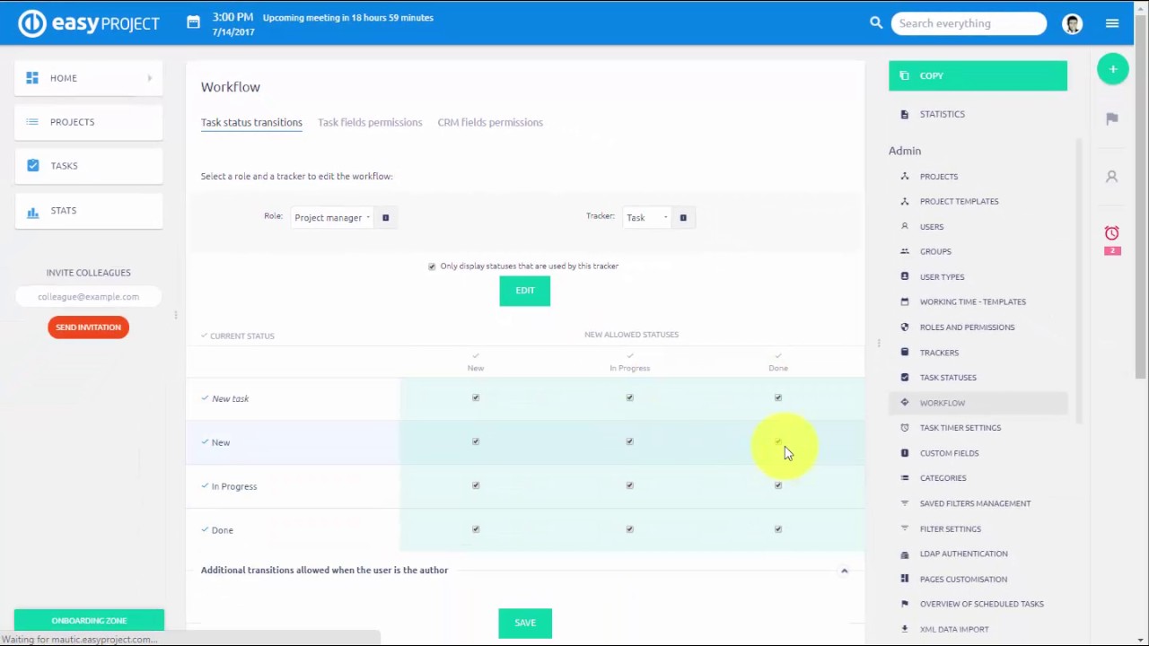 Easy Project Log In Workflows - EasyProject.com - YouTube