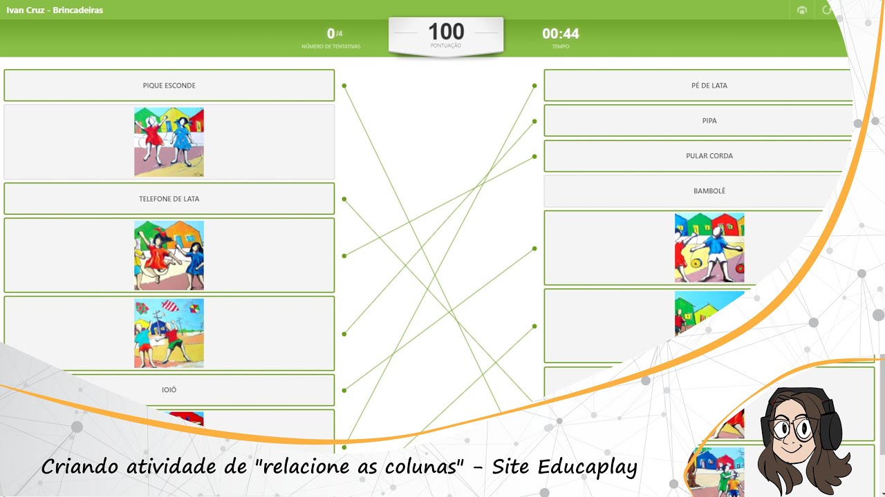 Relacione os Jogos de acordo com sua classificação. interactive