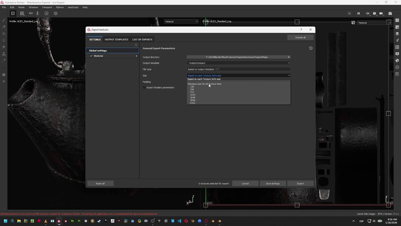 Iron Pot Texturing Substance Painter and Integration to Blender