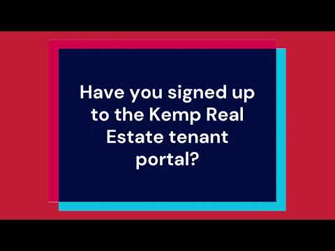 How to sign up to the Kemp Real Estate Tenant Portal