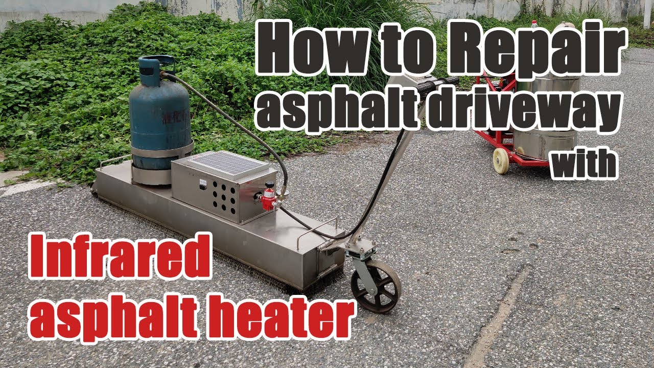 How to repair asphalt driveway with infrared asphalt heater