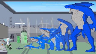 EVOLUTION of SHARKZILLA : Monsters Ranked From Weakest To Strongest | Godzilla Cartoon Compilation
