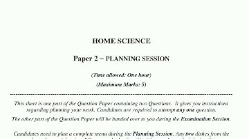 ICSE BOARD CLASS 12 HOME SCIENCE QUESTION PAPER 2019 |Paper 2 planning session