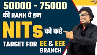 Top NITs जो आपको 50000 से 75000 की Rank पे मिल सकते है for EE and EEE Branch cutoff