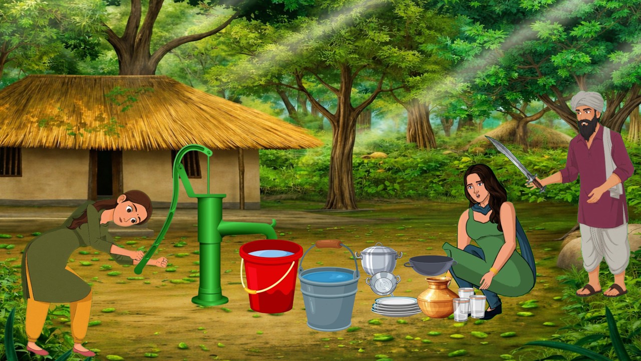 দুই অনাথ মেয়ের সংসার | Bengali moral stories cartoon | Golpo | Thakumar jhuli | Animation