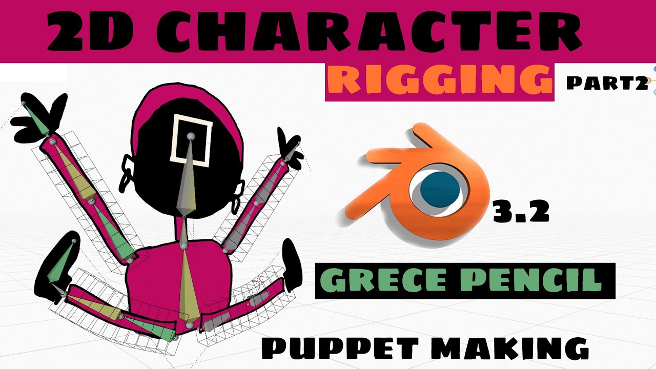 2D Character Designing & Rigging Part- 2 in Blender 3.2 in Hindi - YouTube