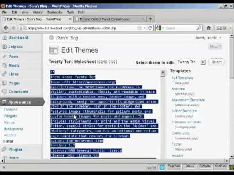 Wordpress 3.2 - How to Edit WordPress Theme CSS Styles