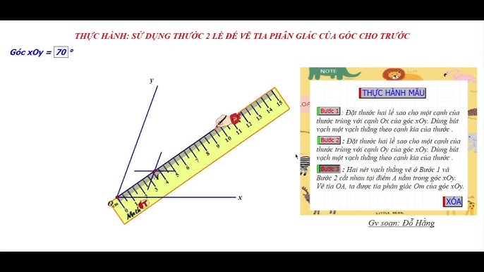 Hình Học 6] Vẽ Tia Phân Giác Bằng Thước Thẳng (Thước 2 Lề) - Youtube