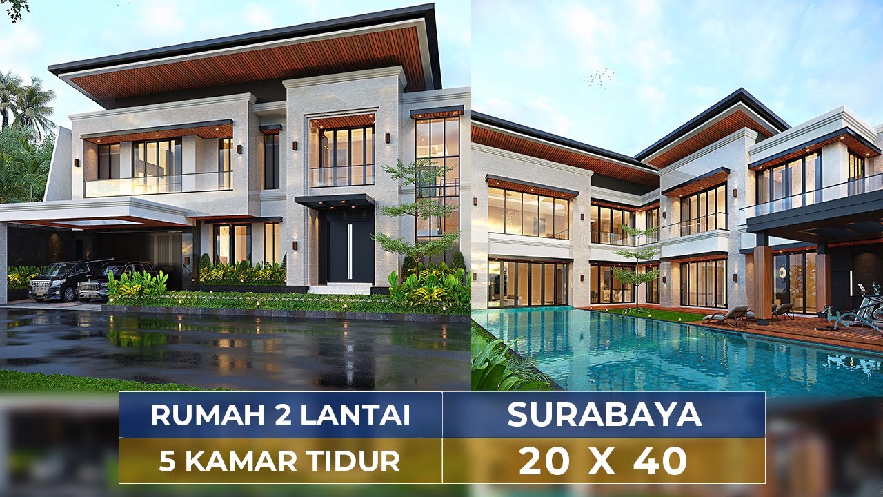 PUNYA BACKYARD IMPIAN, INTIP MEWAHNYA DESAIN RUMAH MODERN DI SURABAYA!! - JASA ARSITEK