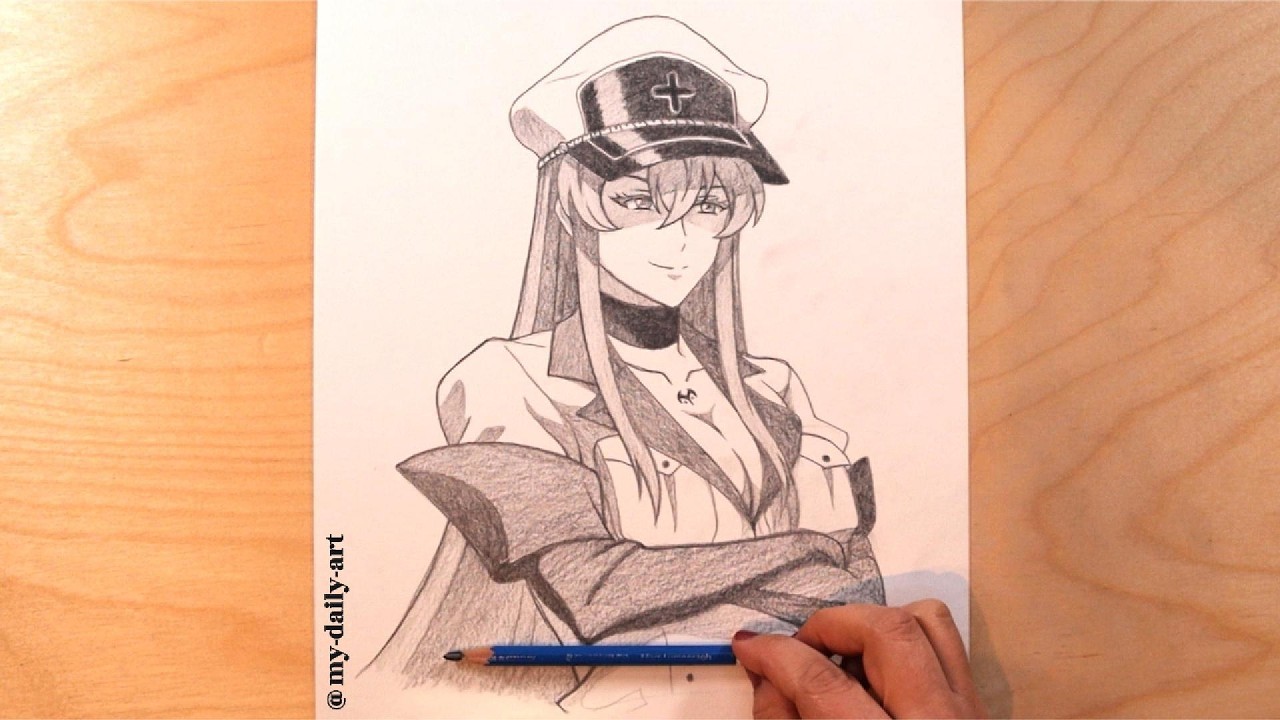 How to Draw Esdeath Step by Step | Akame ga Kill Drawing Tutorial