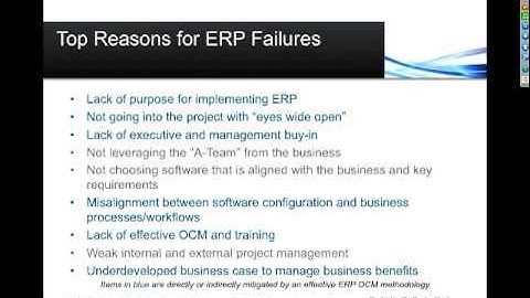 Top Reasons for ERP Failures