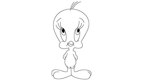 How to draw Tweety Bird - Easy step-by-step drawing lessons for kids