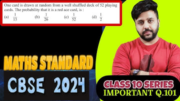 One card is drawn at random from a well shuffled deck of 52 playing cards. The probability that