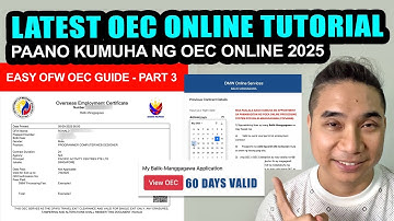 LATEST PAANO KUMUHA NG OEC ONLINE 2025 | OEC Balik Manggagawa 2025 online services.dmw.gov.ph