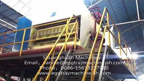 big capacity 6000 pcs/h egg tray machine with 6 layers drying line