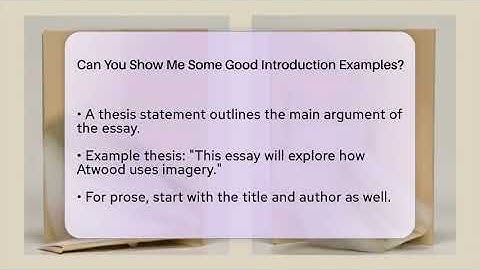 Can You Show Me Some Good Introduction Examples? - The Prose Path