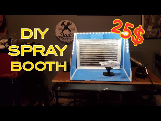 Making A Homemade Cardboard Spray Booth - DIY Tutorial With Free
