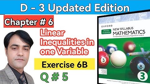 Exercise 6B Question 5 II Oxford New Syllabus Mathematics Book D3 Updated Edition #taleem