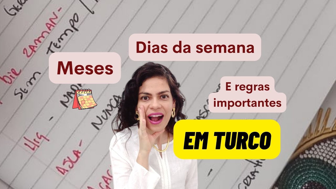 Como pronunciar os meses do ano e dias da semana Em TURCO - Aula de Turco para iniciantes