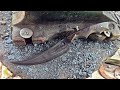 Making an camping knife from  rusty rotary plow blade