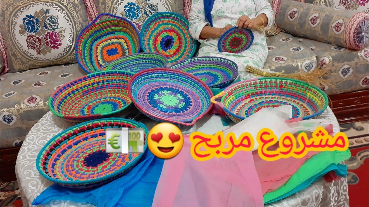 إعادة تدوير رائعة 😍 شوفو طريقة صنع الطبق ( سلة الخبز ) بأكياس التسوق