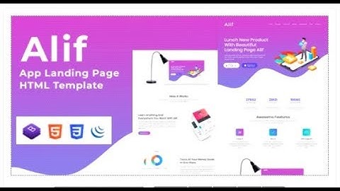 Alif - App Landing Page HTML Template | Themeforest Templates