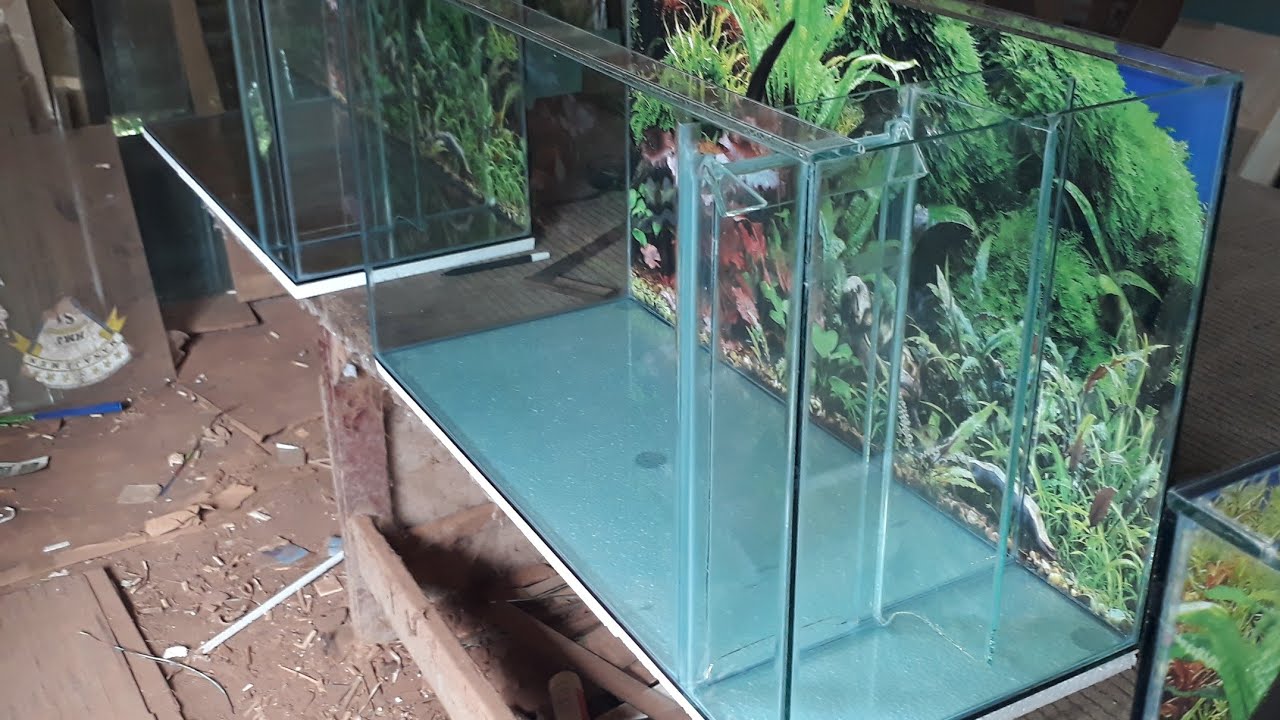 Model aquarium filter samping ukuran 70x30x40 kaca full 