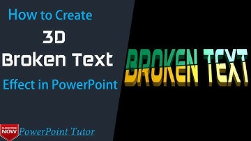 How to Create 3D Broken Text Effect in PowerPoint | PowerPoint Tutor
