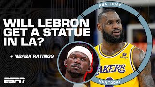 Will LeBron James get a statue for the Lakers?! 🤯 + Jimmy Butler a 95 OVR in NBA2K?! 👀 | NBA Today