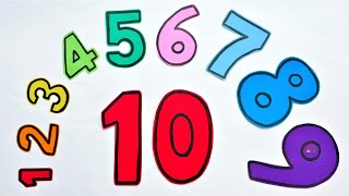 [숫자놀이] 색종이에 숫자 그림 그리고 가위로 오리기 | 숫자 쓰기 | 숫자 세기| colour name