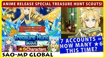 Ranking Event Results & Treasure Hunt! 7 Accounts = How Many 6stars? (SAOMD)
