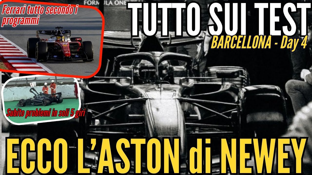 🔴LIVE F1 TEST BARCELLONA DAY 4 - ARRIVA ASTON MARTIN (Unica) - FERRARI ...