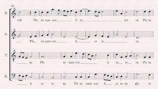 Modal Counterpoint exercise in 4 voices - Sanctus (Palestrina style) (Sibelius 7 sounds)