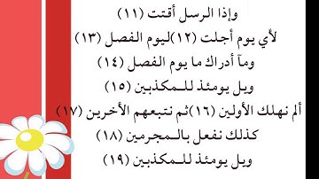 سورة المرسلات 11 -  19