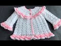 Crochet baby cardigan/craft & crochet cardigan 3601