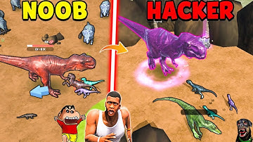 SHINCHAN NOOB vs PRO vs HACKER in DINO UNIVERSE with FRANKLIN & CHOP | DREAM SQUAD