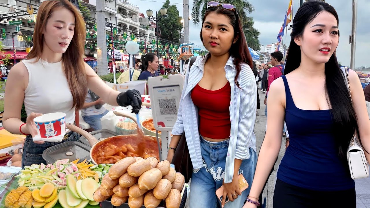 Hidden Gems! CAMBODIAN Street Food 2026 - Sunday Walking Tour in Riverside Food Market, Phnom Penh