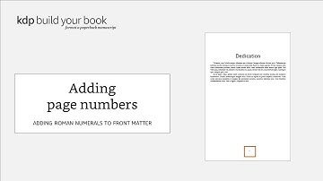 Adding page numbers: Adding Roman numerals to front matter