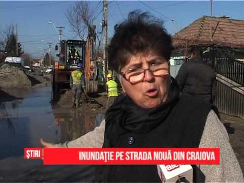 Inundaţie pe Strada Nouă din Craiova