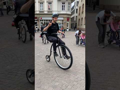 Trying a Penny-Farthing for the First Time | Classic Bicycle | #shorts #bikes #funnyvideo