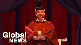 Japanese Emperor Naruhitos Coronation Ceremony At The Imperial Palace Full