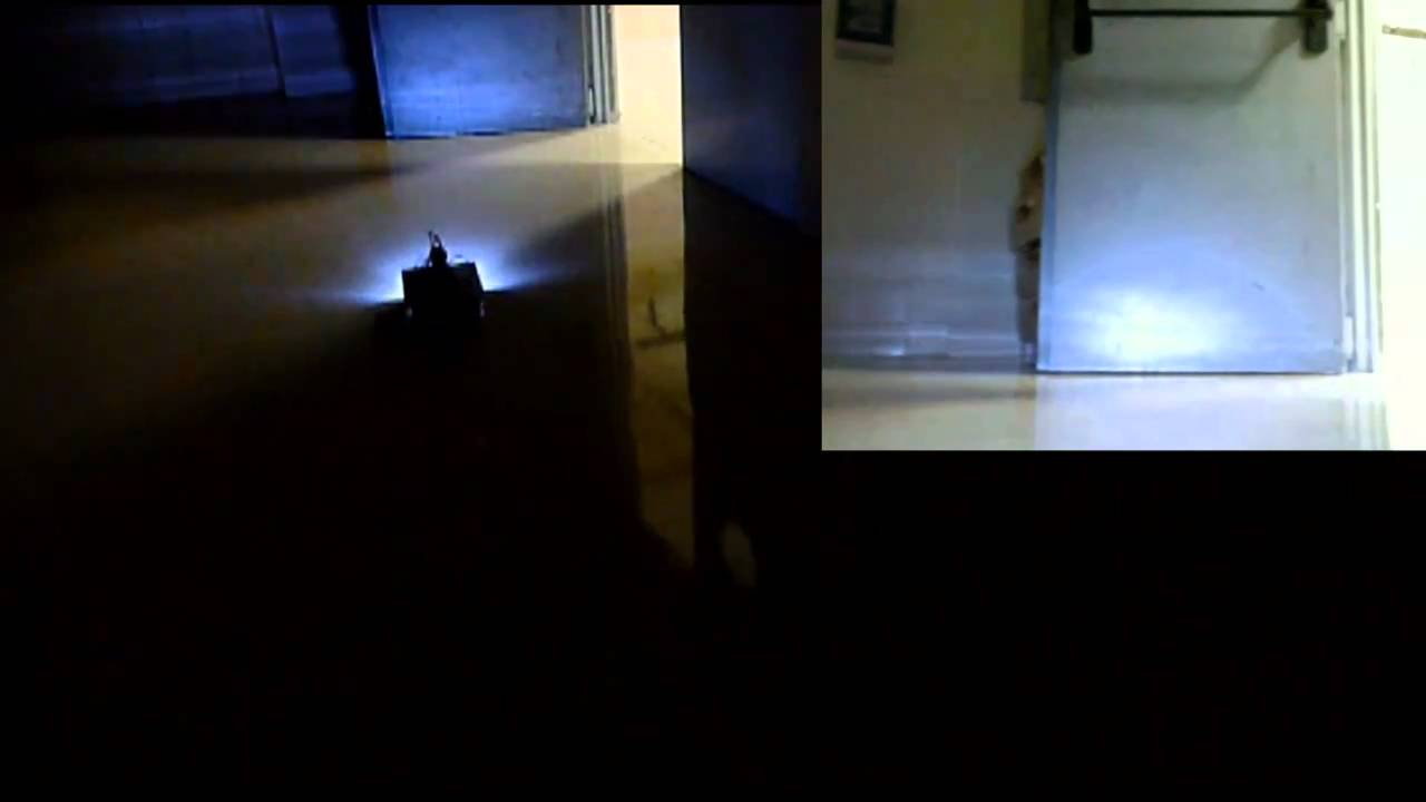 Simple robot controlled from mobile phone or computer