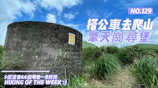 台北景點｜搭公車去爬山｜陽明山擎天崗尋堡（1～11號碉堡）｜撿擎天崗山三角點｜擎天崗山東峰