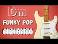 Bouncy funk pop groove guitar backing track in dm