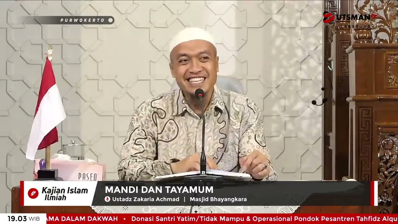 ⁣LIVE Suci Lahir & Batin Bag. 3: Mandi dan Tayamum - Ust. Zakaria Achmad