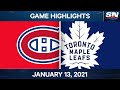 NHL Game Highlights | Canadiens vs. Maple Leafs – Jan. 13, 2020