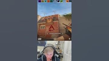 OP SMOKE ON MID MIRAGE #shorts #cs2 #cs2gameplay #m0nesy #s1mple