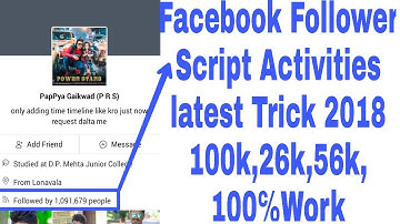 How to Active 100k Followers Script On Facebook | 1 दिन मे 100k Followers | Fb Followers | Tech Yadu