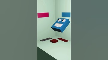 😱 Confused Monster Cube Hungry for Hearts ❤️ | Viral Blender Animation #fyp #loopvideos #endlessloop