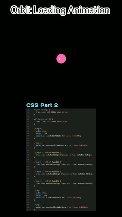 Orbit Loading Animation using HTML and CSS | Orbit | CSS Animation ...